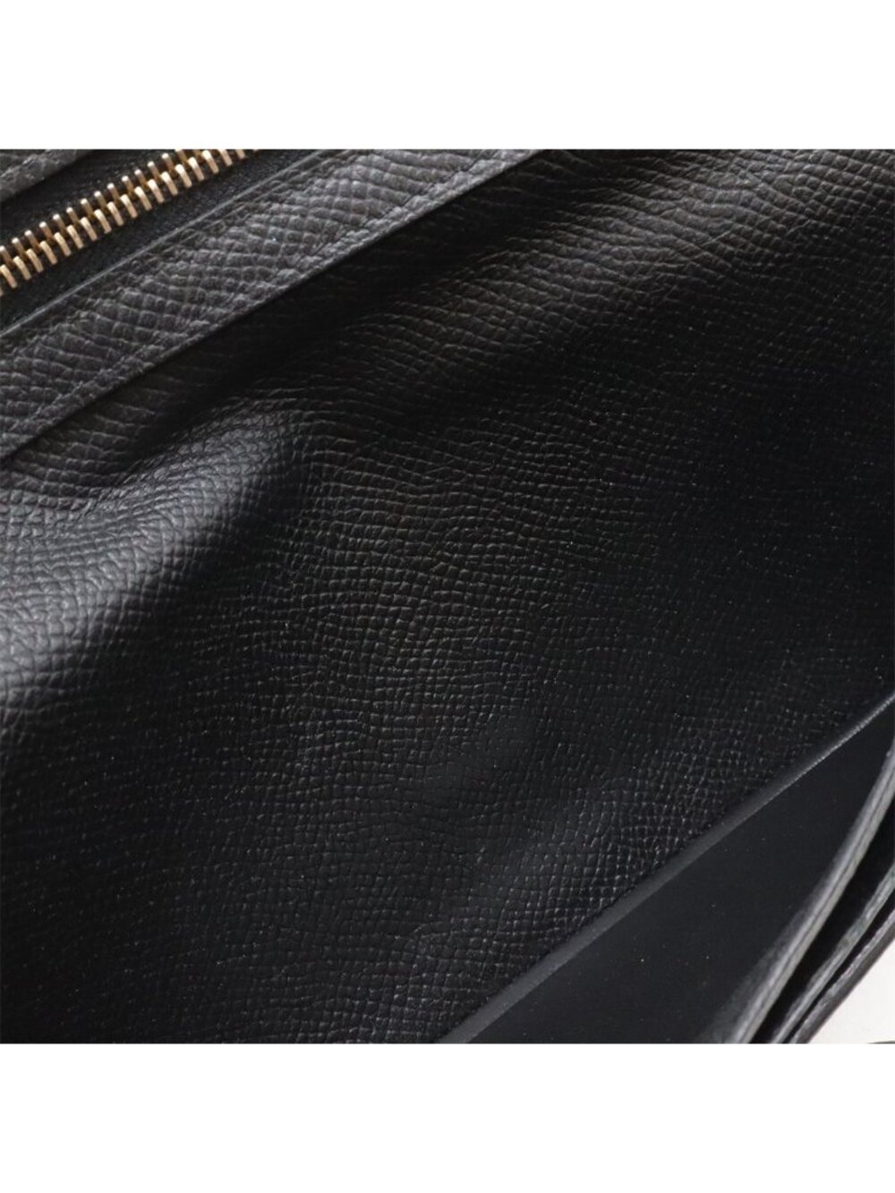 Hermes Bearn Souffle Bifold Wallet Veau Epsom Black Gold - Picture 5 of 9